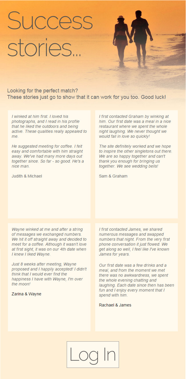 Successful dating stories